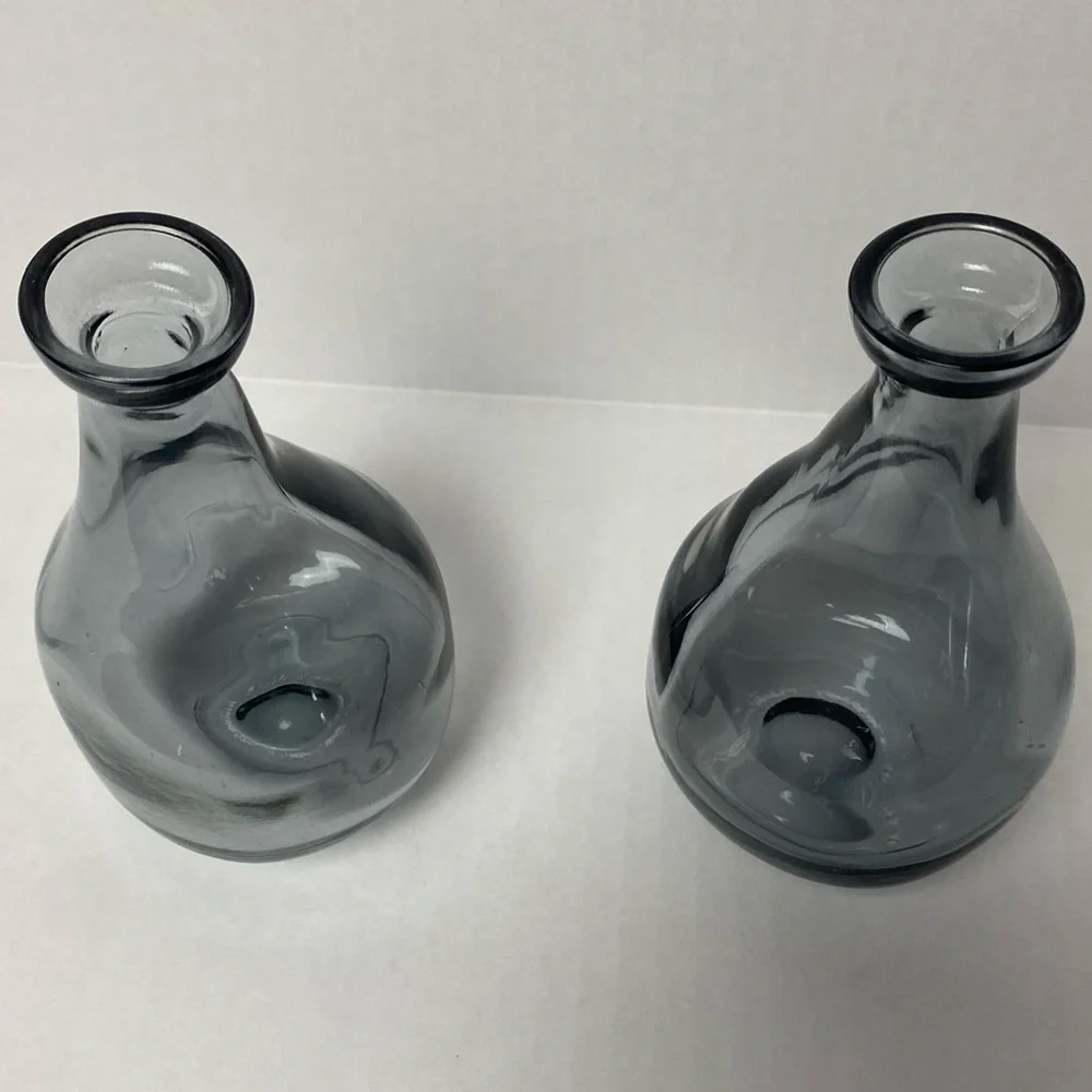Rare IKEA Vintage Vorvind Gray Glass Bud Vases